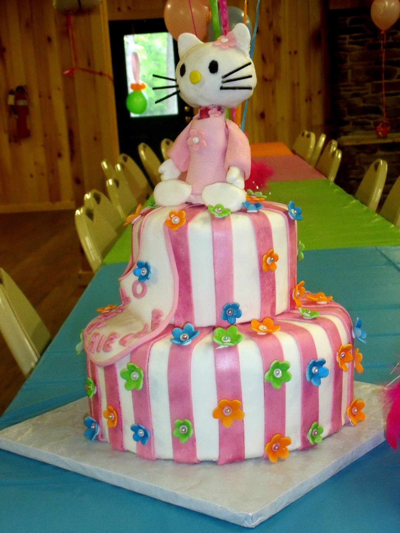 Hello kitty baby shower sales cake