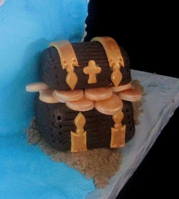 Edible Gumpaste Pirates Treasure Close up