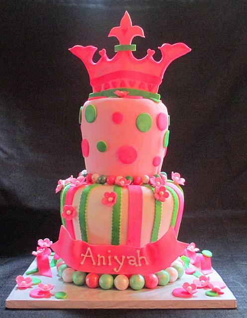 PrincessWhimsicalBirthdayOrBabyShowerFondantCakeMain