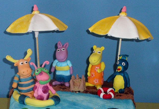 Backyardigans At The Beach Cake Close Up