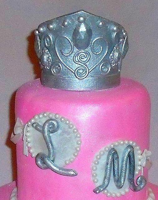 Ornate Edible Gumpaste Princess Crown front close up