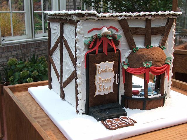 2008 Gingerbread Ladies Dress Shop - side view of stucco and timber walls