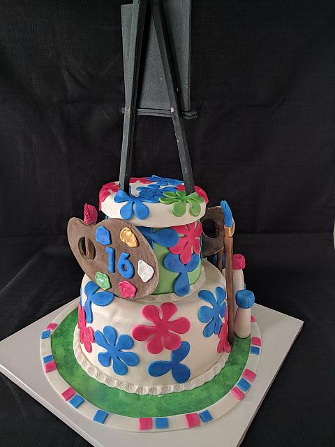 ArtThemeCakeBackView