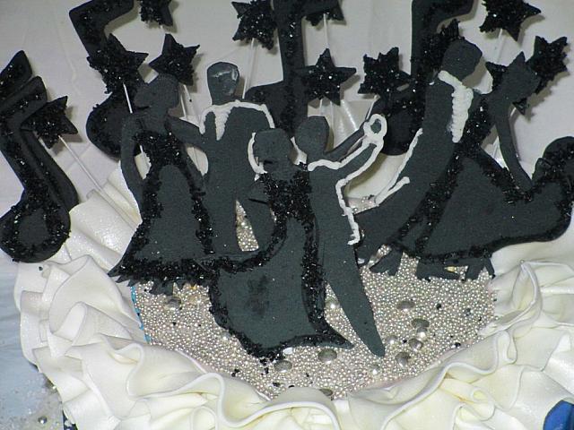 Ballroom Dancing Gumpaste Cake Decorations Silouette Figures