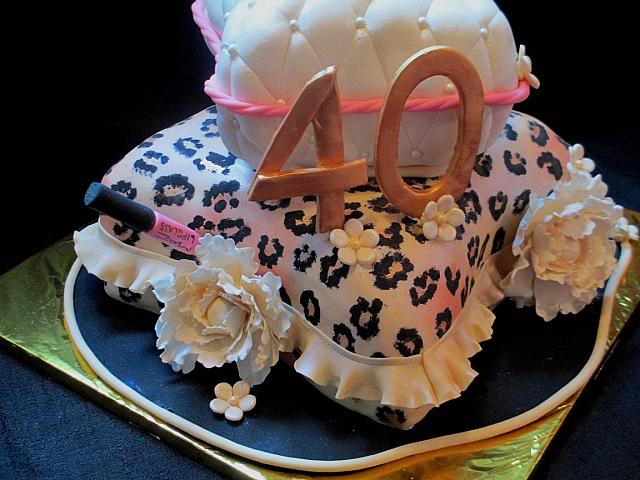 Fashionista Leopard Print Pillow Gumpaste Peony Close Up