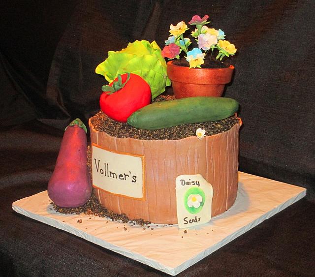 GardenThemeVegetablesFlowerPansiesCakeSide1