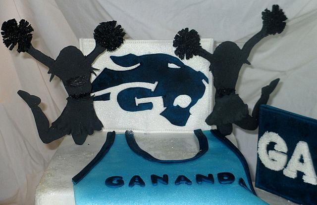 GraduationCakeCheerleadingFiguresDecoration