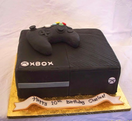 XboxBlackFondantCakeMain