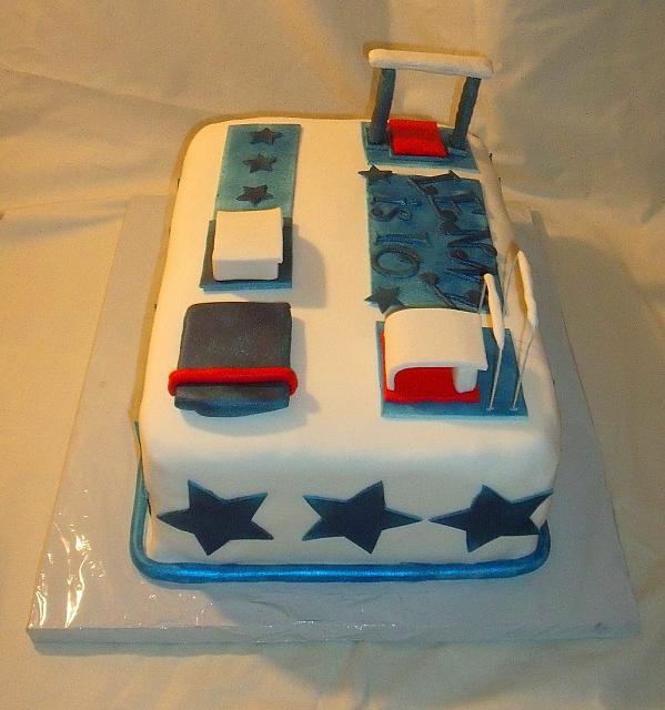 Gymnastics Birthday Cake Side view