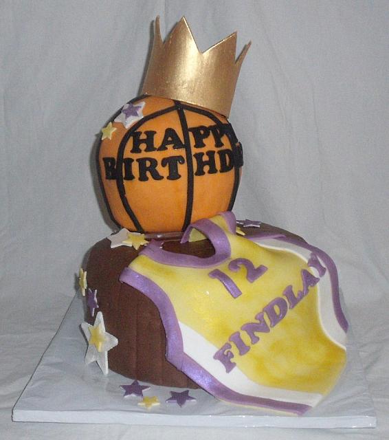 BasketBallAnd JerseyFondantCakeFront