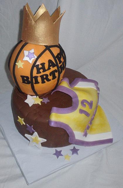 BasketBallAnd JerseyFondantCakeTop