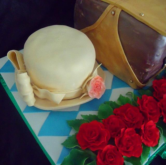Kentucky Derby Horse Race Theme Fondant Cake close up