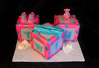 Baby Blocks Cake for Twins