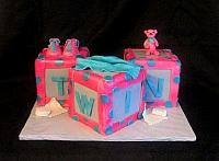 BabyBlocksCakeForTwinsFront