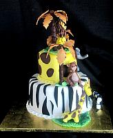 BabyBoyBirthdaySafariThemeCakeLeftSide
