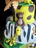 MonkeyAndGiraffeCakeDecorationEdibleGumpaste