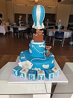 Baby Boy Shower Cake with Hot Air Balloon Theme