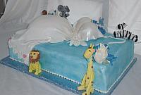 Pregnant Baby Shower Cake Jungle Theme side view