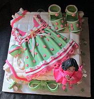 BabyShowerClothesShoesPregnantFigurineFondantCakeTop