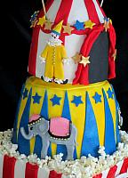 CircusThemeCakeGumpasteClownElephantCloseUp1