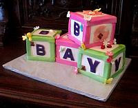 Giant Baby Blocks Cake