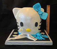 Hello Kitty Carved Head Cake