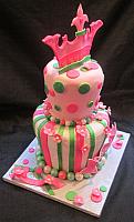 Princess Baby Shower Or Birthday Whimsical Fondant Cake