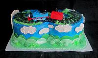 ThomasTheTrainOnNumberThreeCakeBack