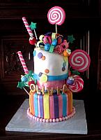 Whimsical Candy Theme Cake for Olivia