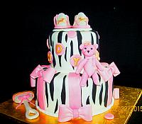 BabyShowerZebraPinkTieredCakeView1