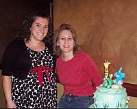 Deanna With Her Cake and Cake Decorator