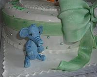 Edible Gumpaste Elephant Figurine close up