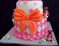 Bow and Harlequin Side Design Close Up