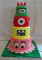 Yo Gabba Gabba Fondant Birthday Cake main view