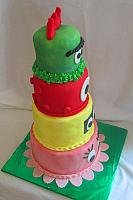 Yo Gabba Gabba Fondant Birthday Cake side view