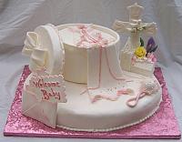 Baby Girl Shower Cake For Baptism or Christening