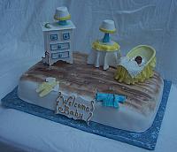 Baby Shower Bedroom cake side view