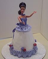 Doll Cake with Purple trim