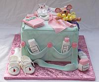 Baby Diaper Bag Cake front view