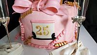 ChampagneThemeCakeLabelDecoration
