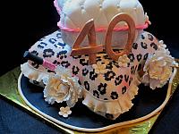 Fashionista Leopard Print Pillow Gumpaste Peony Close Up