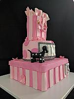 GlamourGirlTeenVictoriaSecretBirthdayCakeWithRhinestoneDog