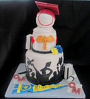 Graduation Baseball Sports Medical Theme Cake