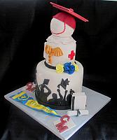 GraduationBaseballMedicalThemeCakeRightSide