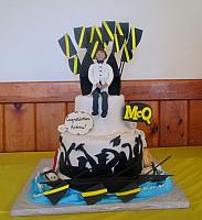 Graduation Cake with Crew Sport Theme