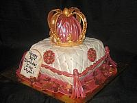 King Crown on Pillow Cake For Man's Birthday