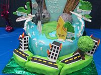 End Of World Mayan 2012 Cake Earthquake Road Buckling Close Up