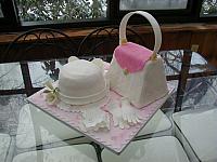 PurseCakeWithGumpasteGlovesHandkerchiefAndHat