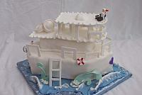 fancy boat cake - double decker boat