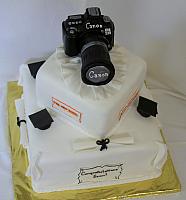 Graduation Cake With Photography Hobby top view